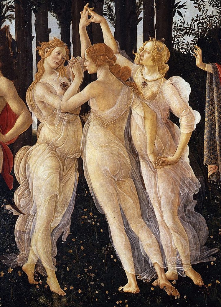 Sandro Botticelli , le tre grazie